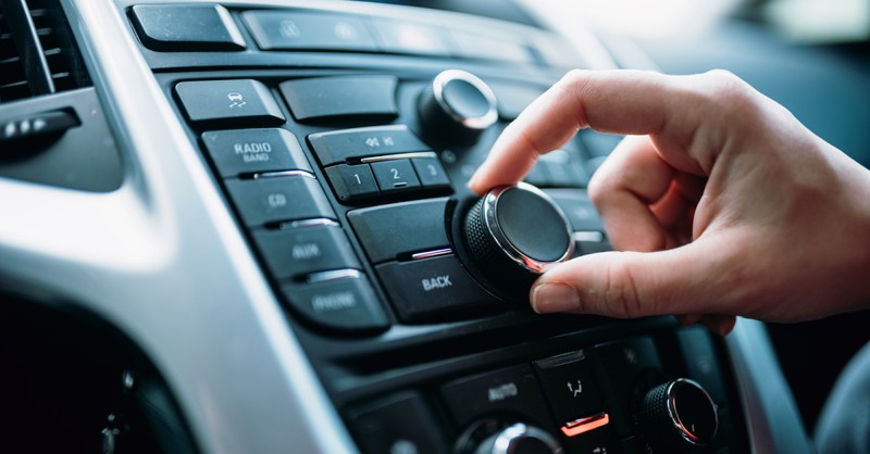a car radio, Christian radio station soars to number 1