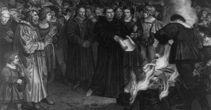 martin luther burning papal bull