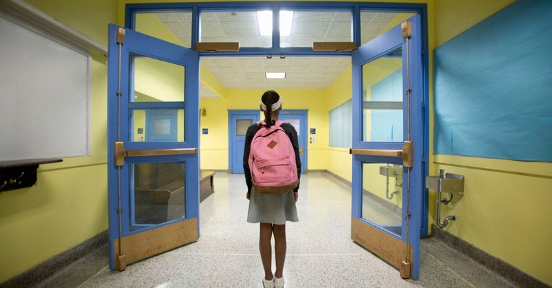 Girl in school