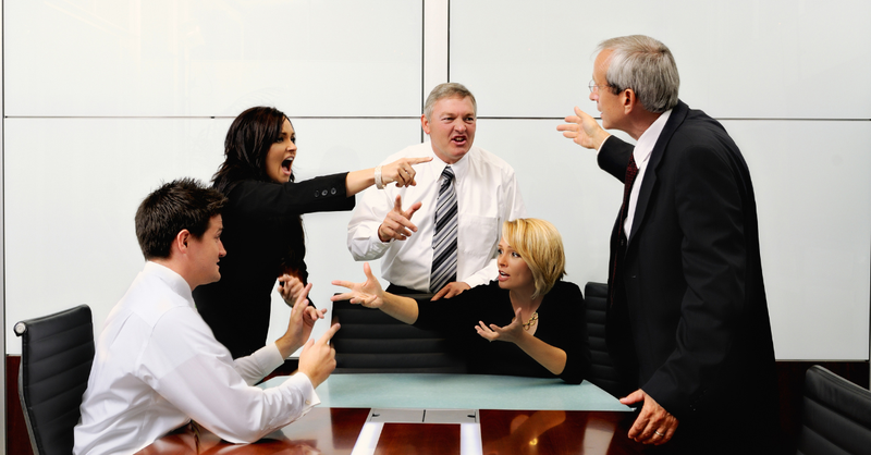 shouting conflict workplace