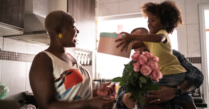 Mother's Day gift husband and daughter