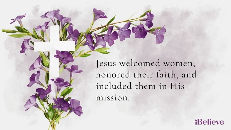 Quote card about Jesus respecting women and including them in His mission