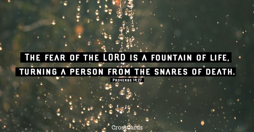 Your Daily Verse - Proverbs 14:27