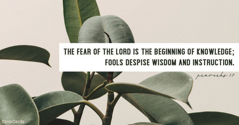 Your Daily Verse - Proverbs 1:7