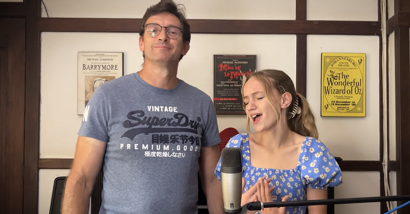 Father-Daughter Duet to Olivia Newton-John’s ‘Hopelessly Devoted To You’