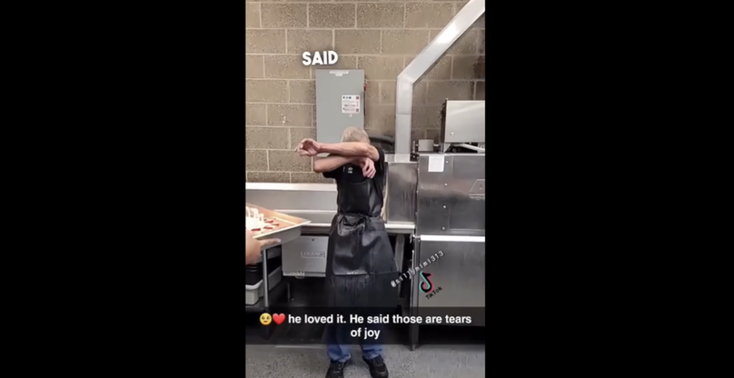 Man Breaks Down In Tears When Coworkers Give Him A Birthday Cake