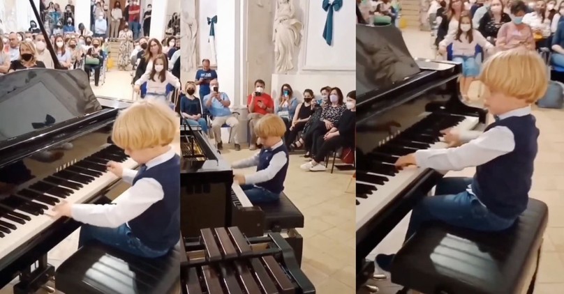 5-Year-Old Amazes as He Plays Mozart on the Piano