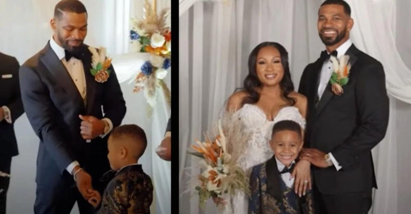Groom Surprises Everyone as He Turns and Tearfully Recites Wedding Vows for Stepson