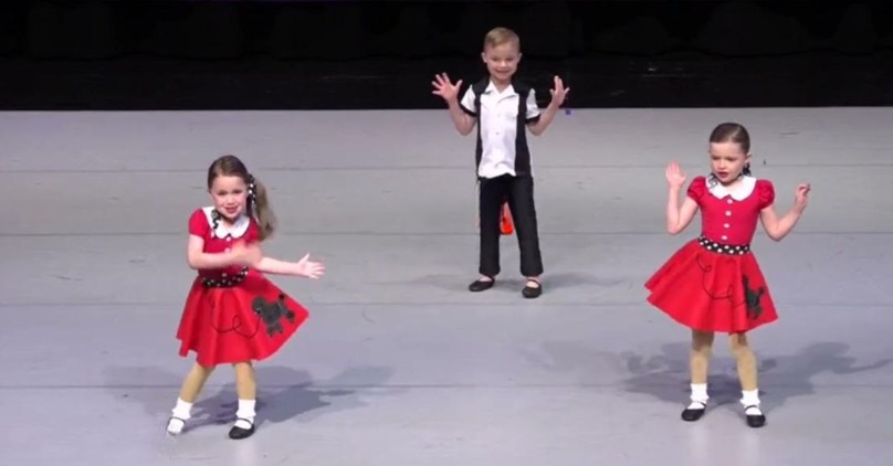 Adorable Trio of Tots Dance to Elvis Presley's 'Hound Dog' 