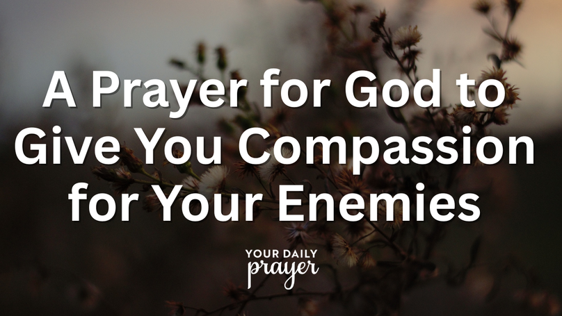 A Prayer for God to Give You Compassion for Your Enemies | Your Daily Prayer