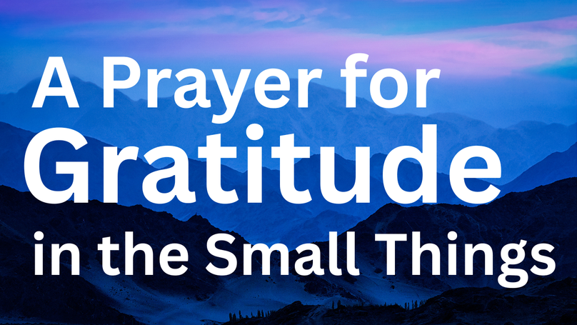 A Prayer for Gratitude in the Small Things | Your Daily Prayer