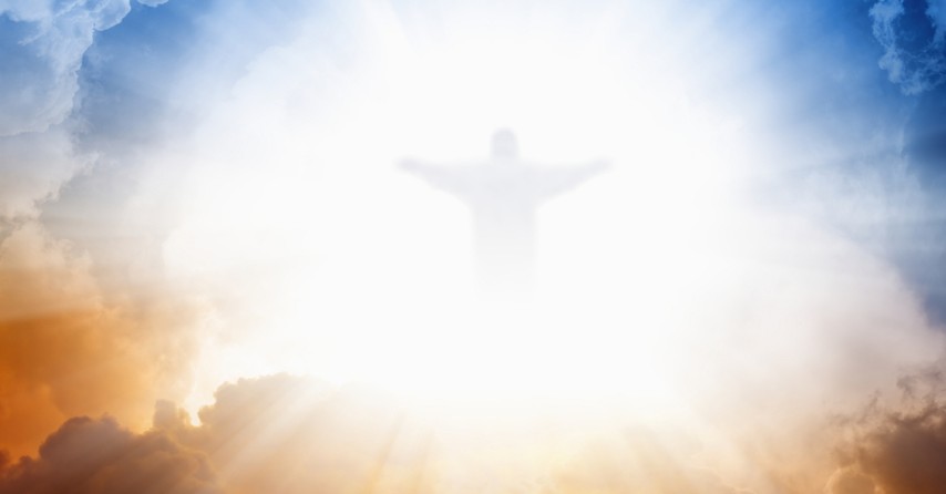 image of Jesus Christ bursting through sky, parable of the talents