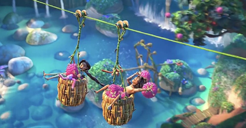 The Croods zip-lining