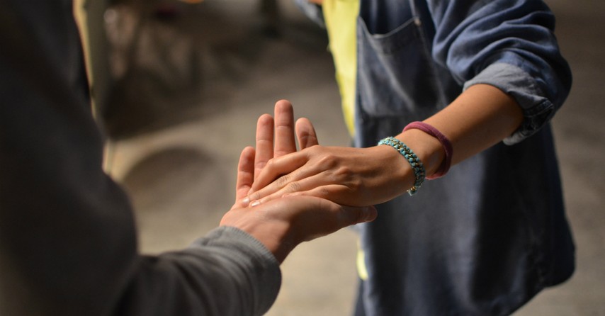 Person offering a helping hand