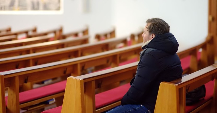 man men church service sanctuary pew men in church