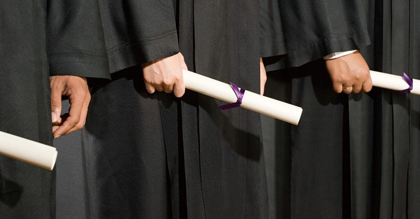 college graduates holding diplomas, prayer for graduate