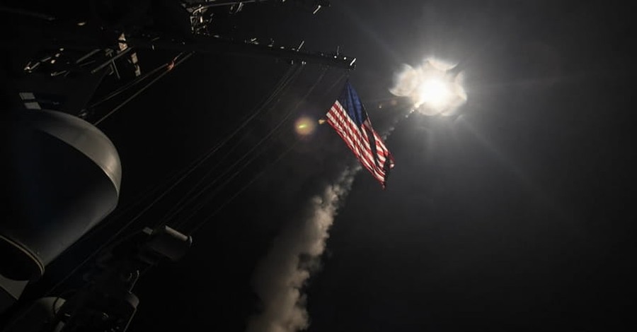 U.S. Launches Missile Strikes against Syrian Airbase