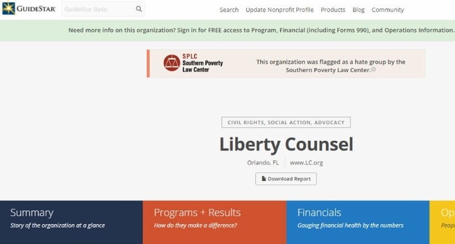 Christian Organizations Labeled as Hate Groups on Charity Research Site