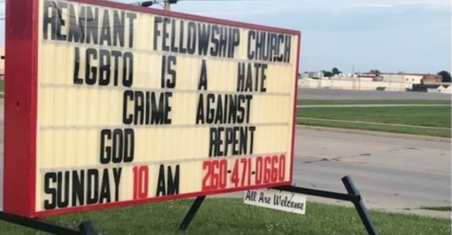 Church Booted from Building over Sign Criticizing Homosexuality