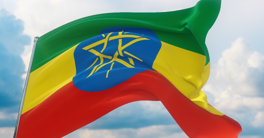 The Ethiopian flag, hundreds of Christians are killed in coordinated attacks in Ethiopia