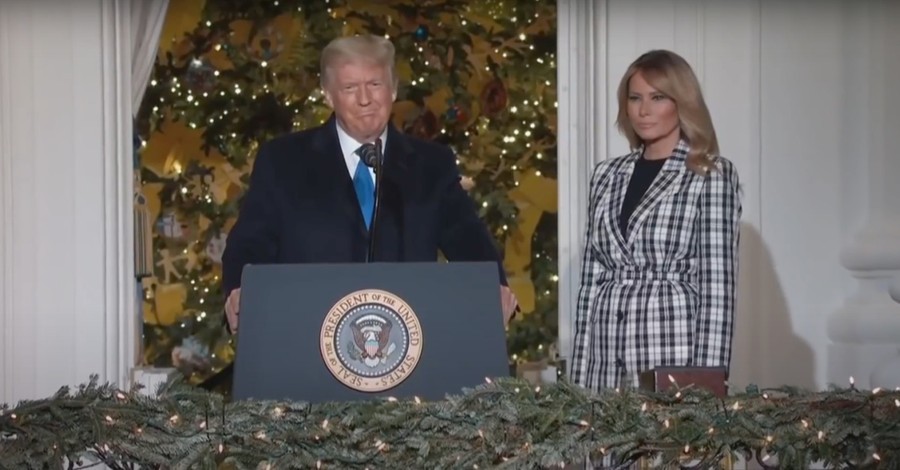 Donald Trump, Trump delivers Christmas address