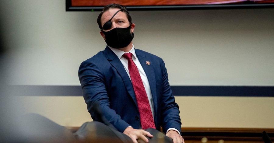 Rep. Dan Crenshaw Makes First Public Appearance despite Blindness after Eye Surgery