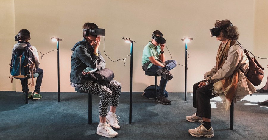people wearing virtual reality headsets, the problem with Mark Zuckerberg's metaverse
