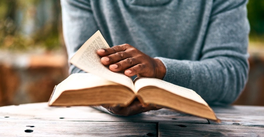 Man reading the Bible