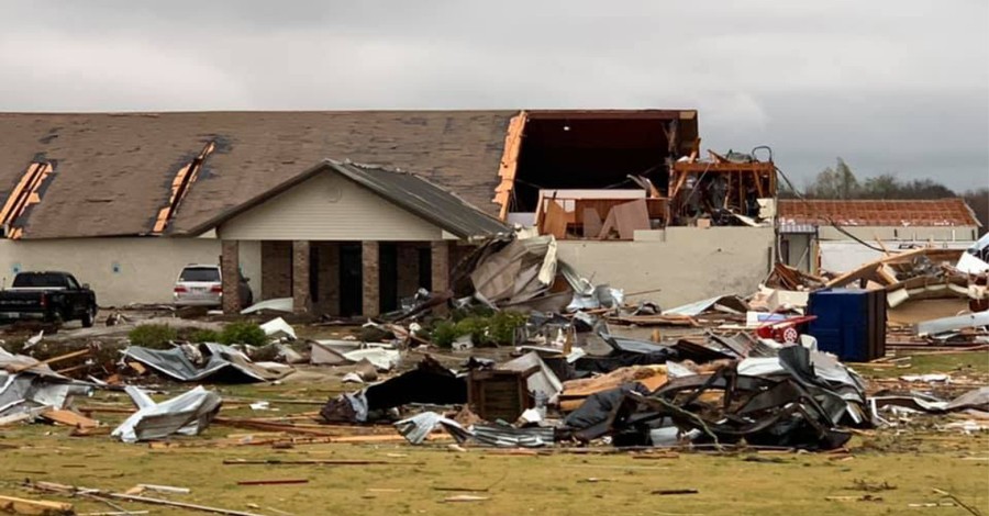 Children Escape Church School Moments before it Is Struck by Tornado