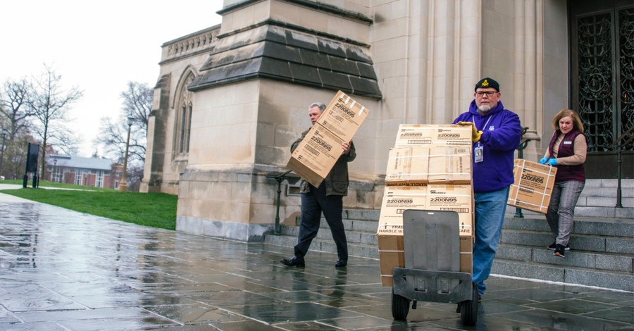 Washington National Cathedral Donates 5,000 Medical Masks Resurrected from Crypts