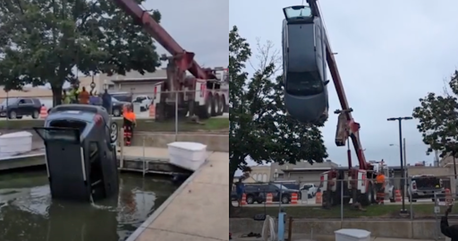 Mom and Stranger Save Small Child After Car Plunges Into a Marina