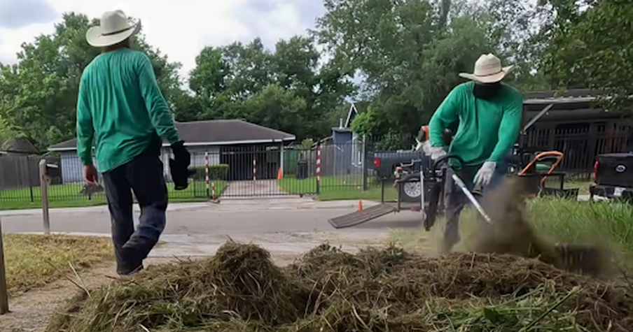 Young Man and His Father Help Their Community by Providing Free Lawn Care to Those in Need
