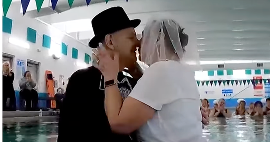 Senior Couple Met at the YMCA, Then Get Married in the YMCA Pool