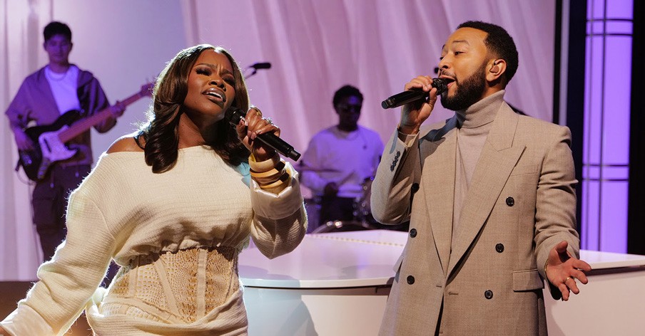 Tasha Cobbs Leonard & John Legend Perform 'Church' on Jimmy Kimmel Live!