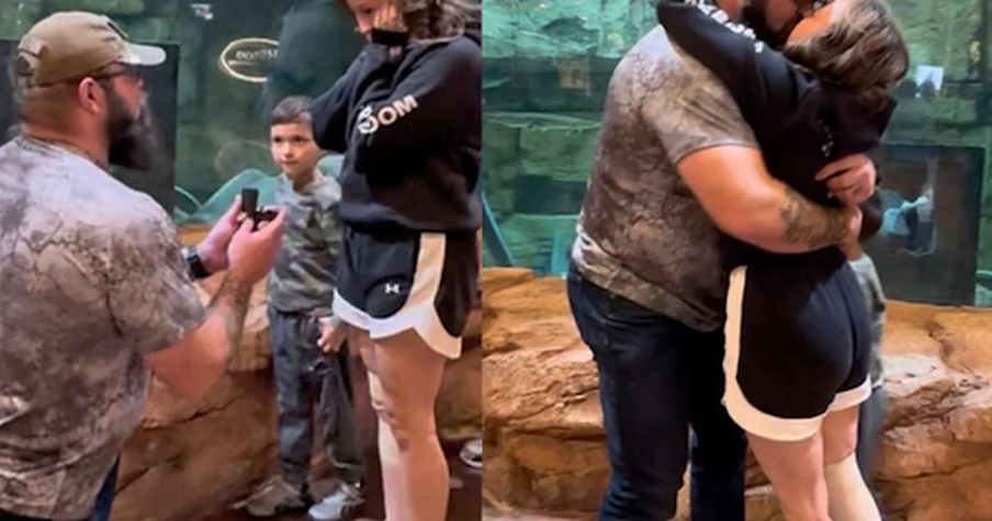 His Girlfriend Had Sweet Memories of Bass Pro Shops, So That's Where Her Boyfriend Proposed