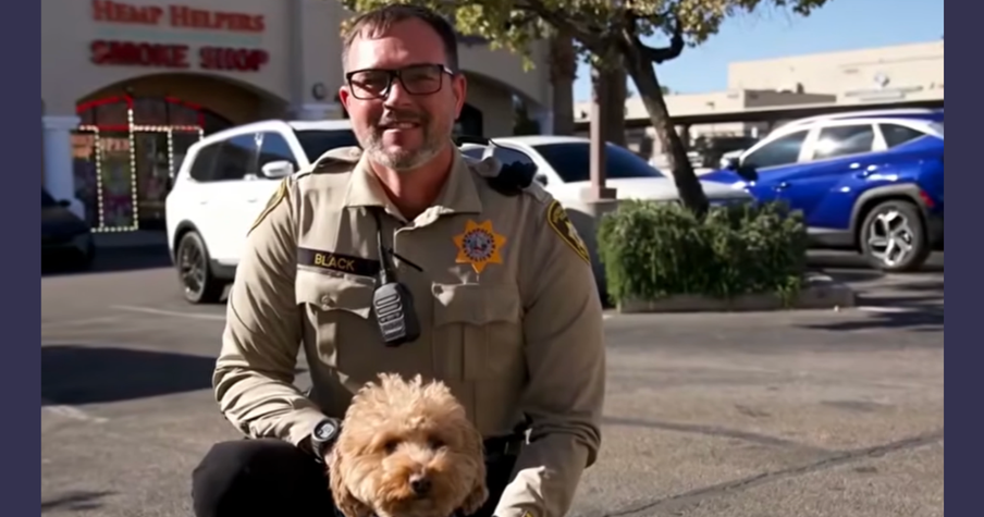 Abandoned Airport Dog Finds Forever Home With the Officer Who Rescued Him