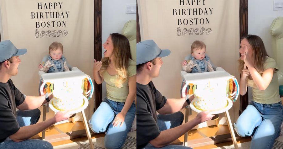 Mom Is Overcome as Her Entire Family Signs Happy Birthday to Her Deaf Son