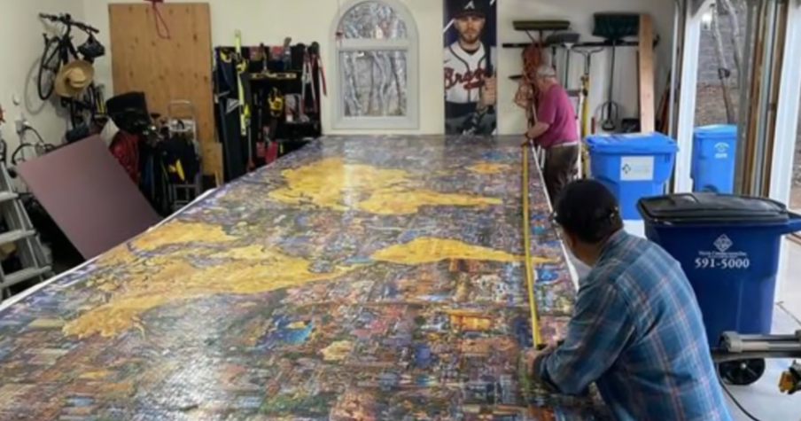 A Grandpa Just Completed the World’s Largest Jigsaw Puzzle, 60,000 Pieces in All