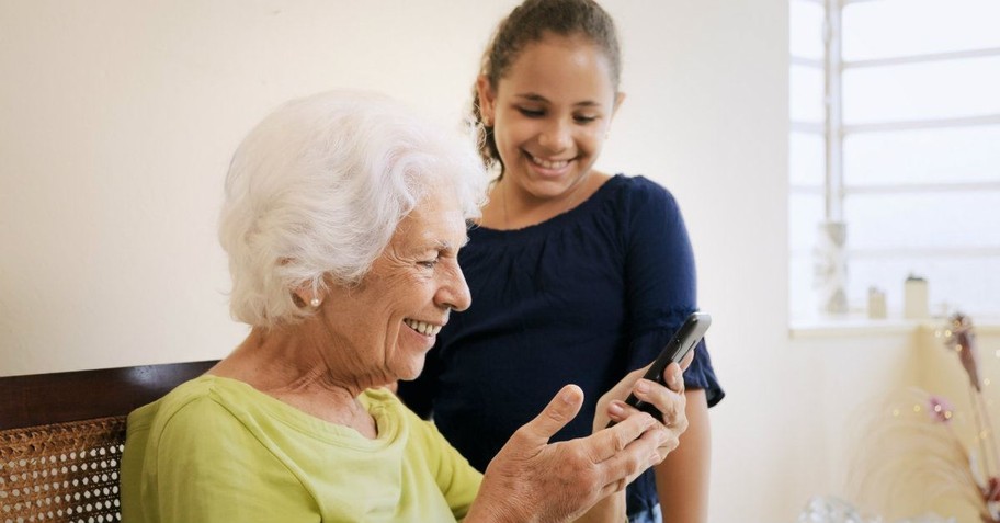 8. Partner with the elderly to teach technology.