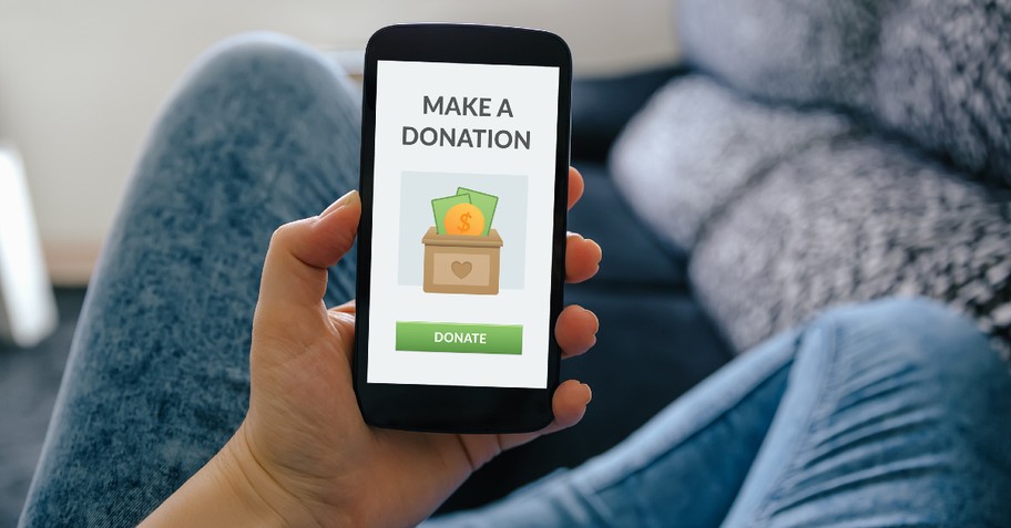 someone making a donation