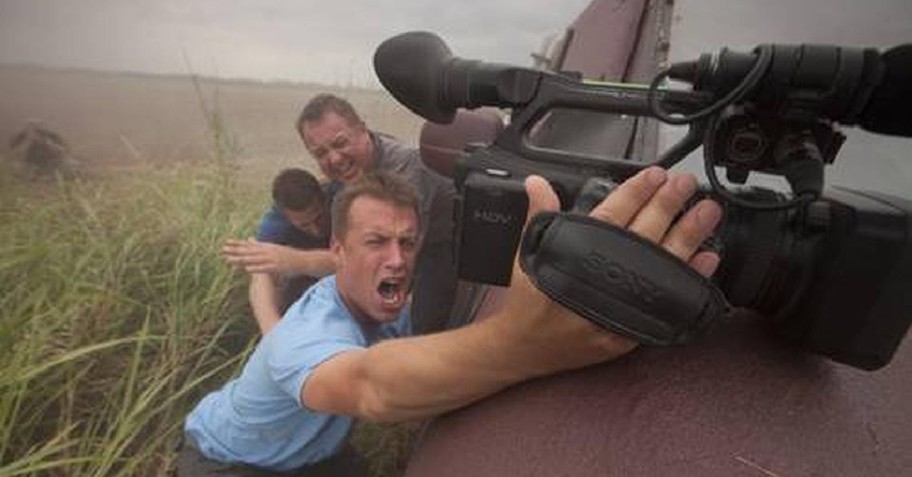 Storm Chasers, People being blown away in a storm