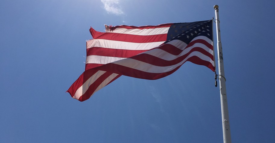 An American flag, national day of prayer