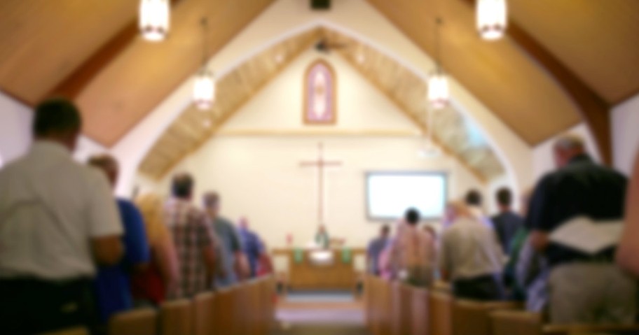 church sanctuary to illustrate evangelicals