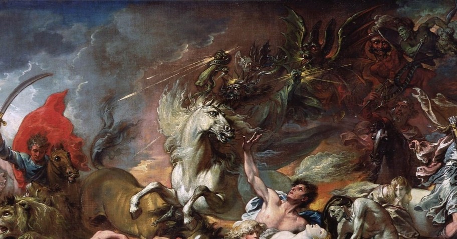Behold Death on a Pale Horse painting to illustrate bible verse behold a pale horse