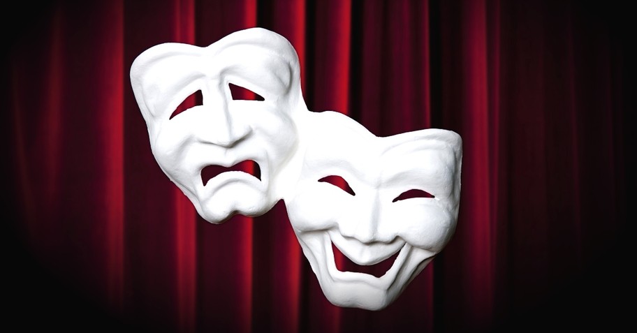 Comedy and tragedy theater masks