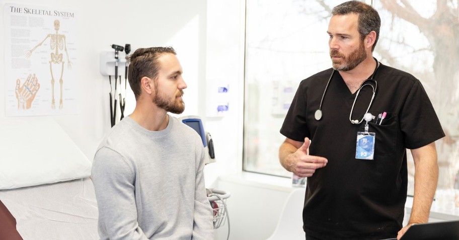 Man at doctor; physician; doctor's appointment