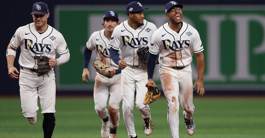 Tampa Bap Rays Palacios and other teammates on the field world series 2026 October 27