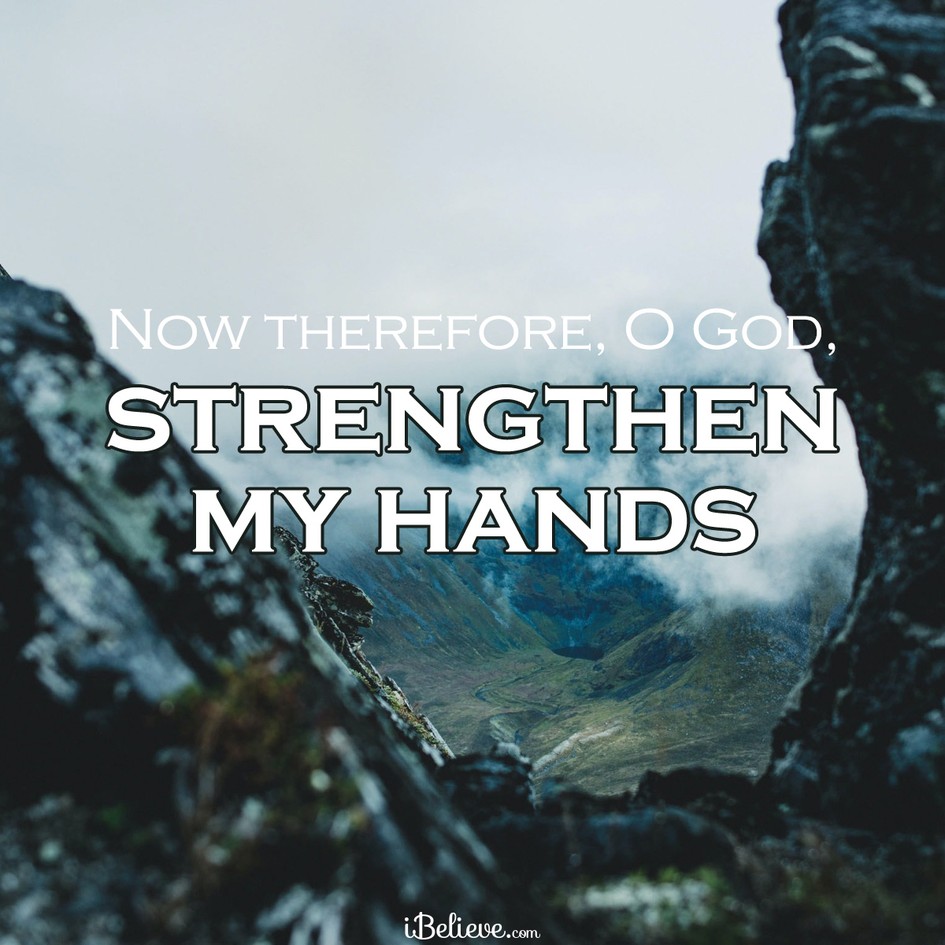 Strengthen my hands, inspirational image
