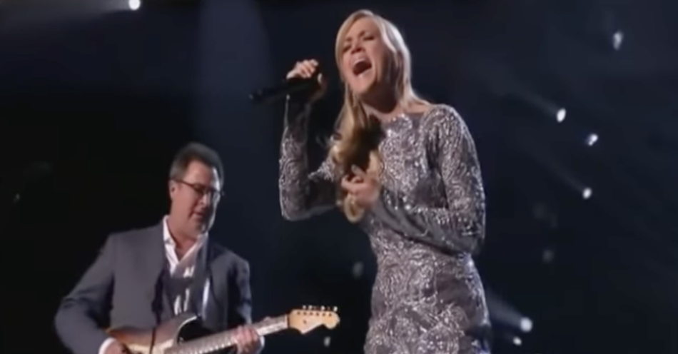 Carrie Underwood Sings 'Go Rest High on That Mountain' to Honor Vince Gill