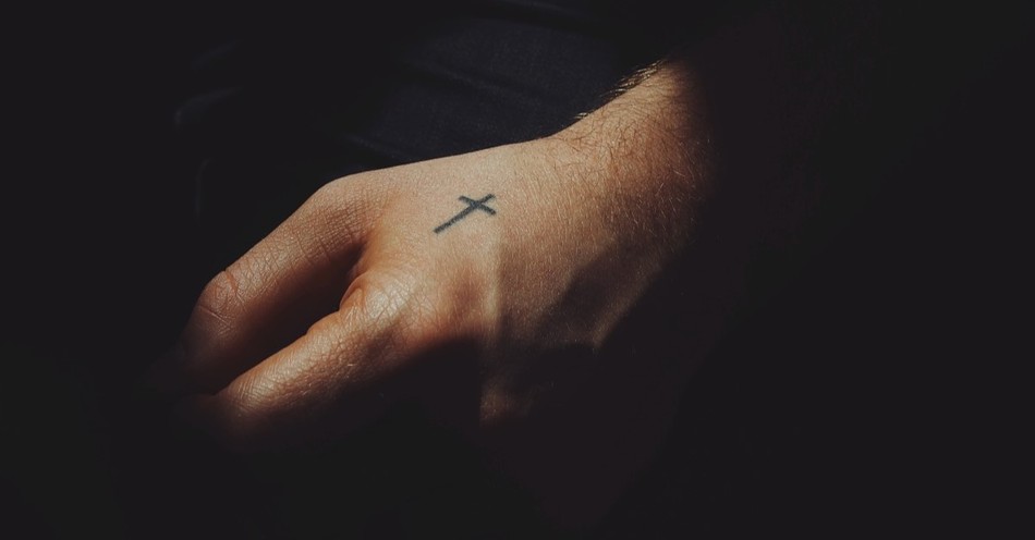 jesus cross tattoo arm